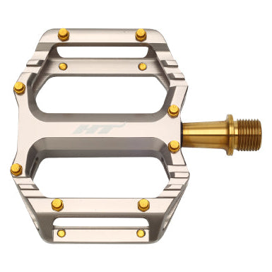 HT COMPONENTS AR09T Pedais planos de titânio Cinzento