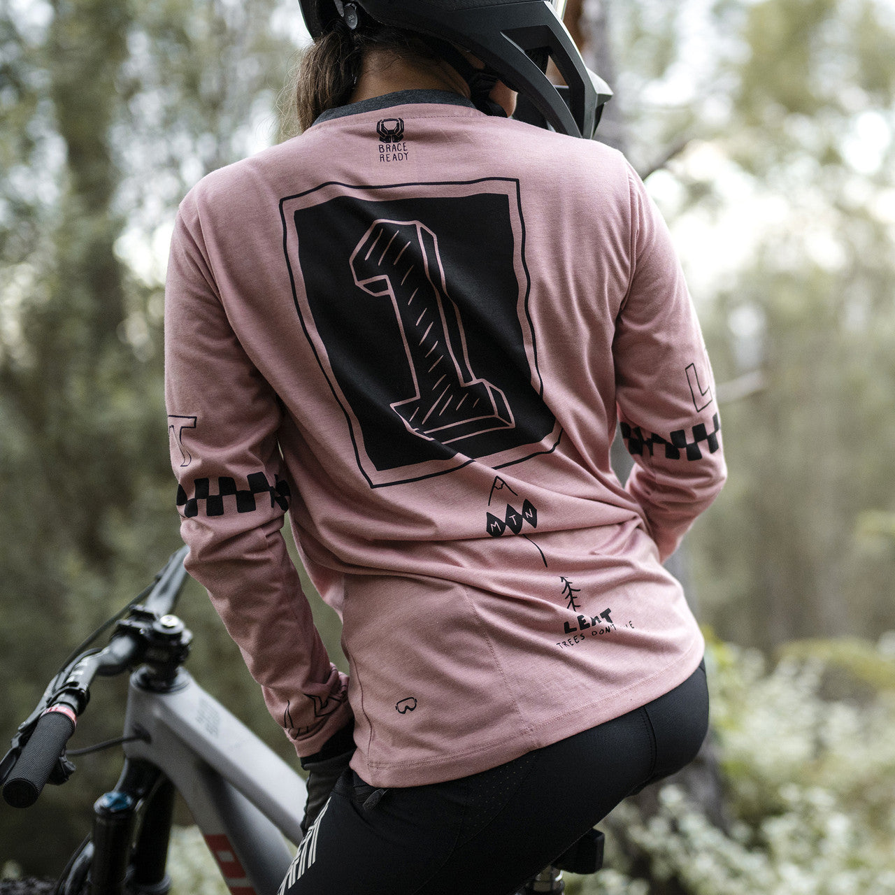 Camisola de manga comprida para mulher LEATT MTB GRAVITY 3.0 Rosa