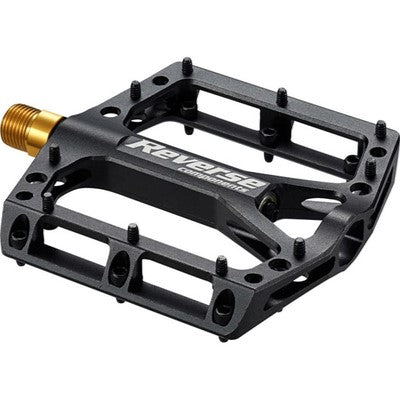 REVERSE COMPONENTS BLACK ONE TITANIUM pedais planos Eixo em titânio Preto