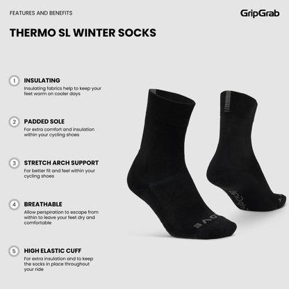 Meias GRIPGRAB THERMO SL de inverno azul-marinho