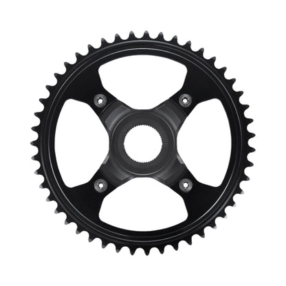 Prato único para bicicleta elétrica SHIMANO SM-CRE80-R 10/11V, linha de corrente de 50 mm — vista do prato sobre fundo branco