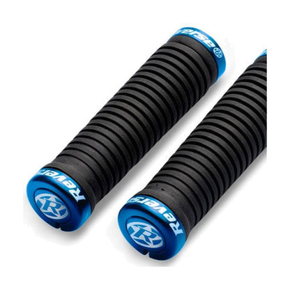 Grips REVERSE COMPONENTS TAPER Lock-On Ø 34-30mm Preto/Azul