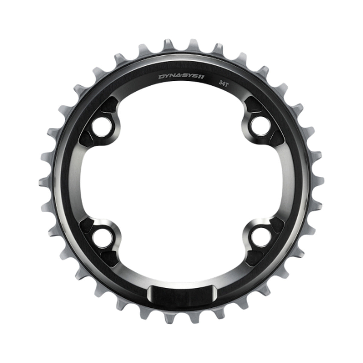 Prato único SHIMANO XTR SM-CRM91 10/11V — vista do prato sobre fundo branco