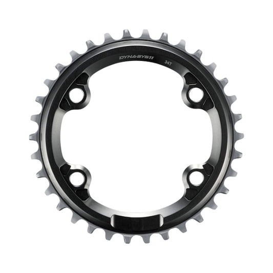 Prato único SHIMANO XTR SM-CRM91 10/11V — vista do prato sobre fundo branco