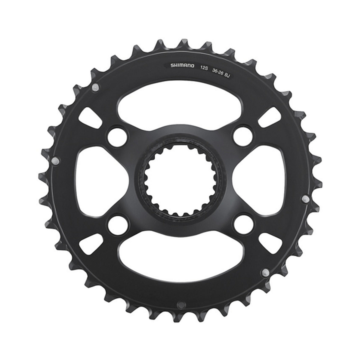 Prato exterior SHIMANO SLX para FC-M7100-2/FC-M7120-B2 (26-36 dentes) 12V — vista do prato sobre fundo branco