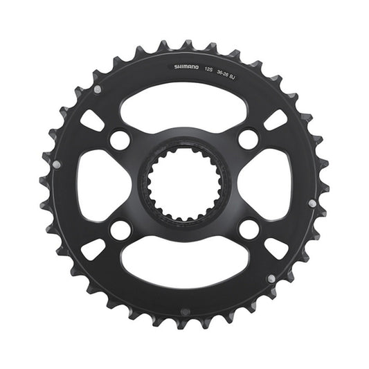 Prato exterior SHIMANO SLX para FC-M7100-2/FC-M7120-B2 (26-36 dentes) 12V — vista do prato sobre fundo branco