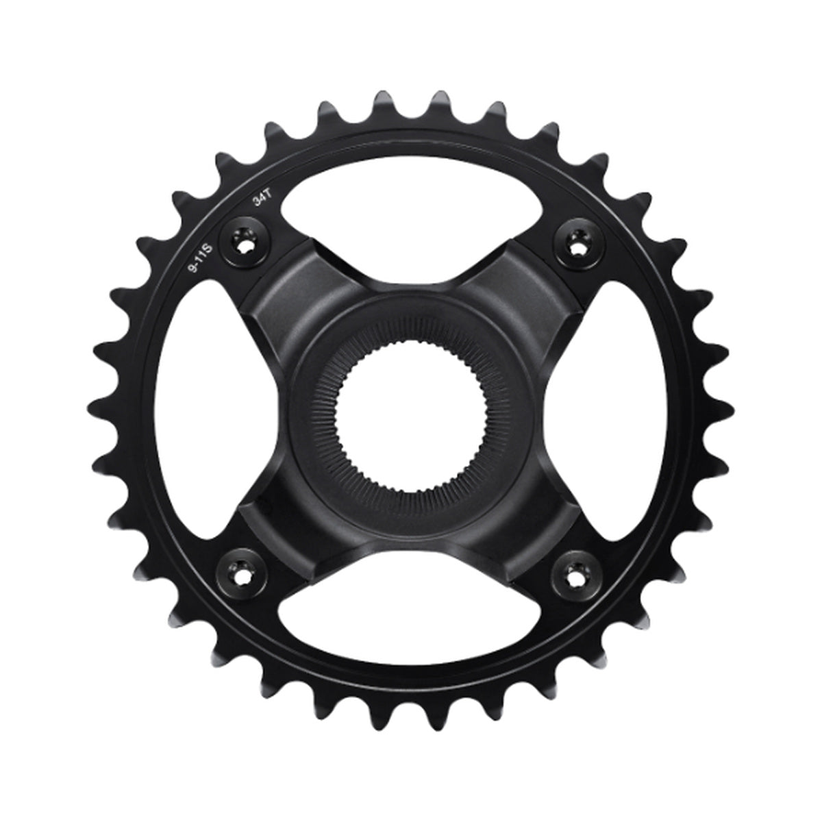 Prato único para bicicleta elétrica SHIMANO SM-CRE70-B 9/10/11V, linha de corrente de 55 mm — vista do prato sobre fundo branco