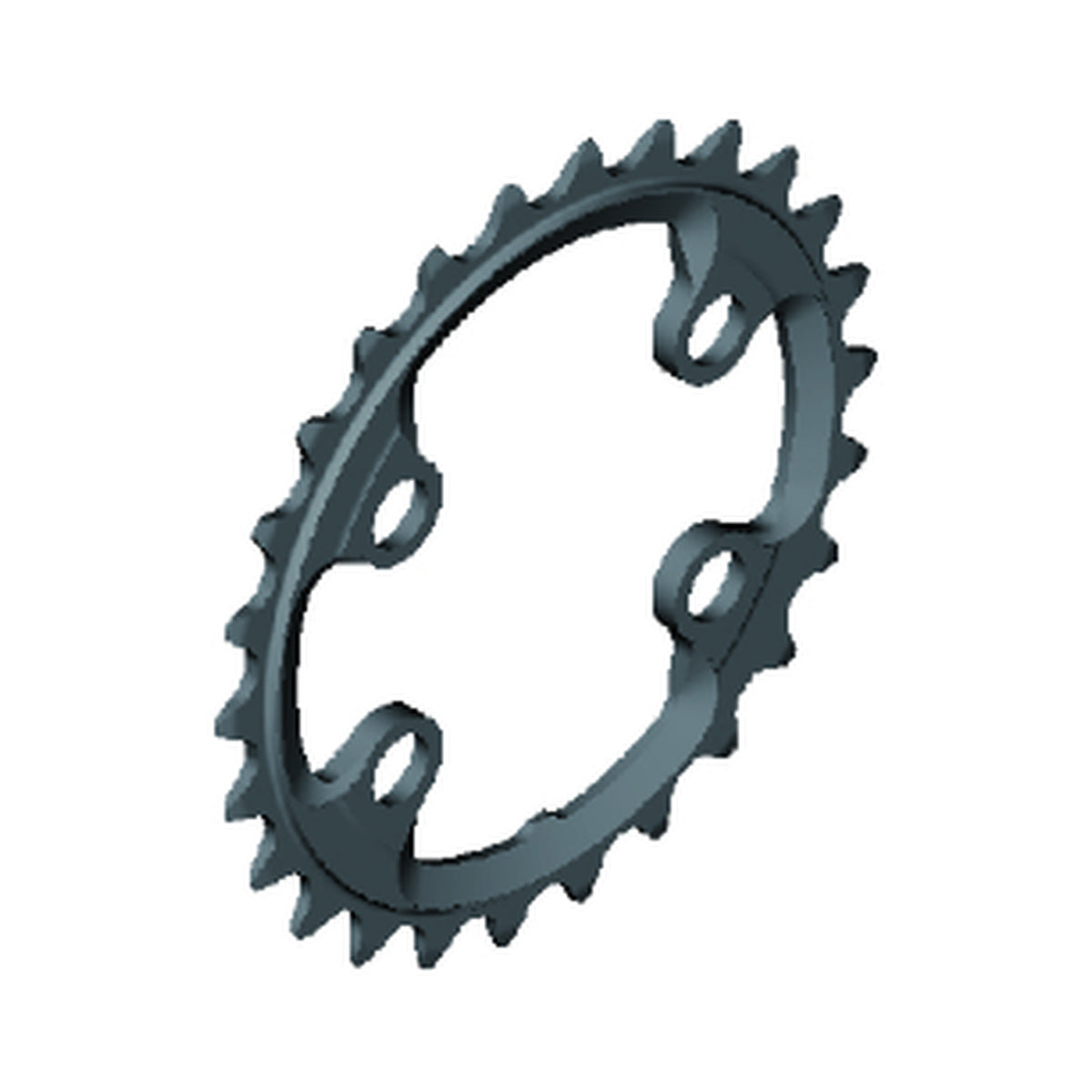 Prato interior SHIMANO XTR para FC-M9020-2/FC-M9000-2/FC-M9020-B2 (28-38 dentes) 11V — vista do prato sobre fundo branco