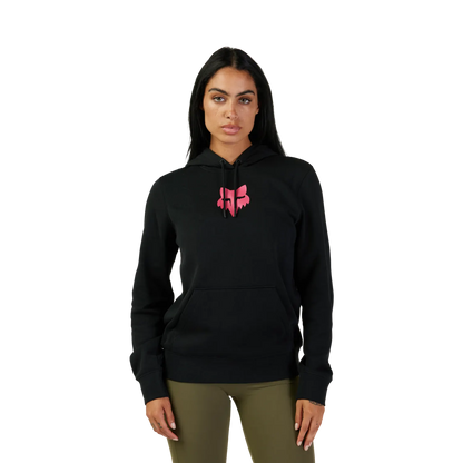 Sweat com capuz FOX HEAD para mulher preto/rosa