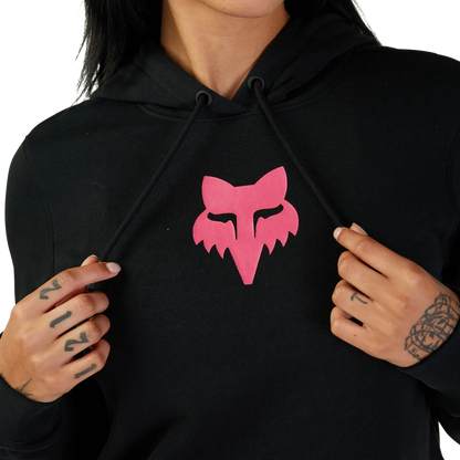 Sweat com capuz FOX HEAD para mulher preto/rosa