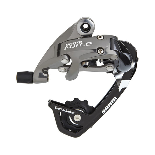 Desviador traseiro SRAM FORCE 10V de caixa média – vista do produto sobre fundo branco