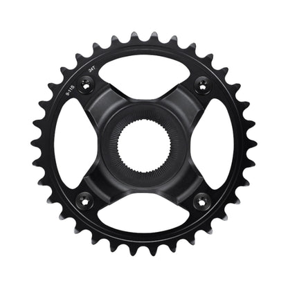 Prato único para bicicleta elétrica SHIMANO SM-CRE70-B 9/10/11V, linha de corrente de 53 mm — vista do prato sobre fundo branco