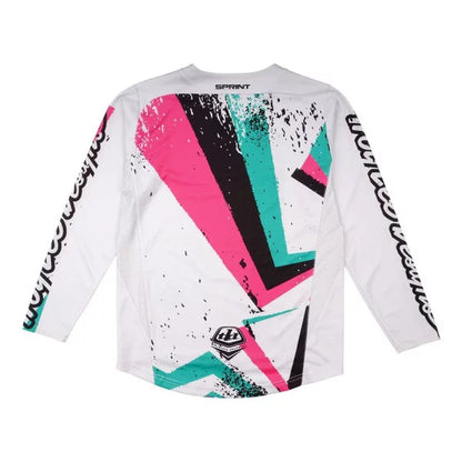 Maillot TROY LEE DESIGNS SPRINT FULL PULL Junior Mangas Compridas Branco
