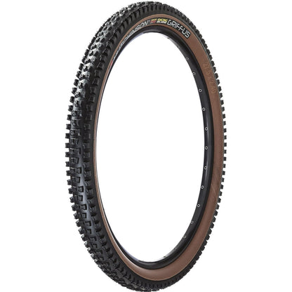 Pneu HUTCHINSON GRIFFUS 27,5x2.4 RACING LAB HARDSKIN RACE RIPOST GRAVITY TUBELESS READY ARO FLEXÍVEL Preto/Castanho