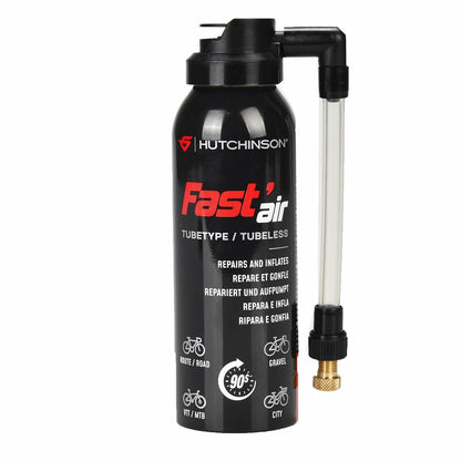 Bomba de Reparação de Furo HUTCHINSON FAST'AIR com Bico Roscado 125 ml
