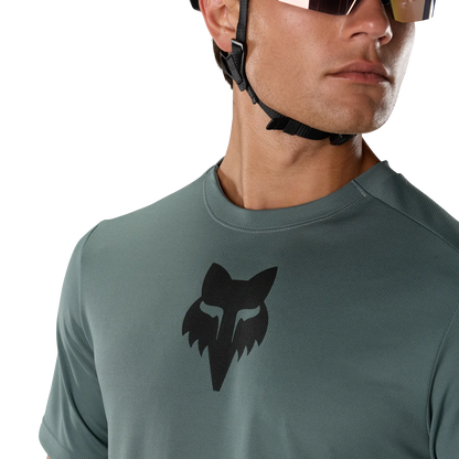 Camisola FOX RANGER FOX HEAD de Manga Curta Verde Sálvia