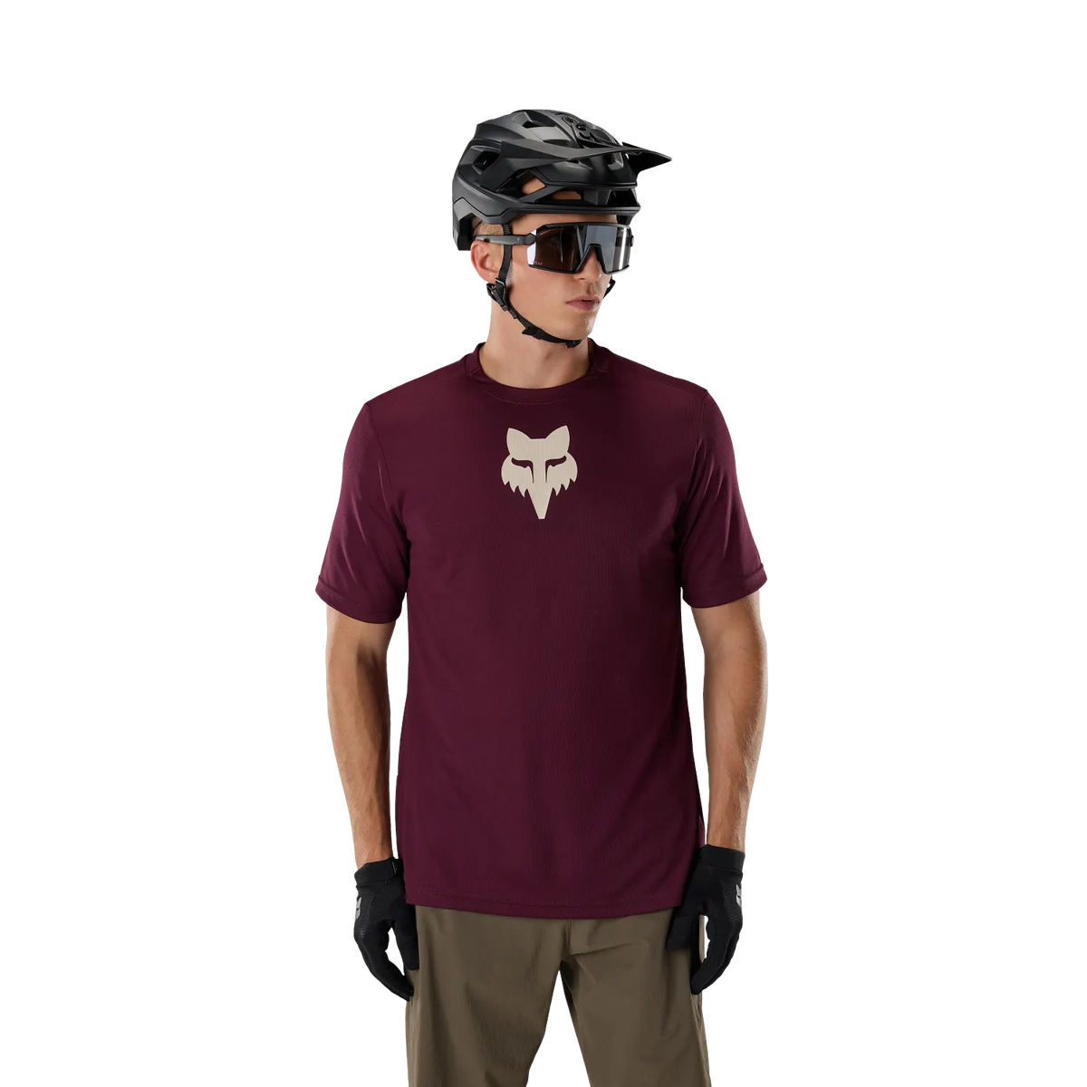 Camisola FOX RANGER FOX HEAD de Manga Curta Bordô