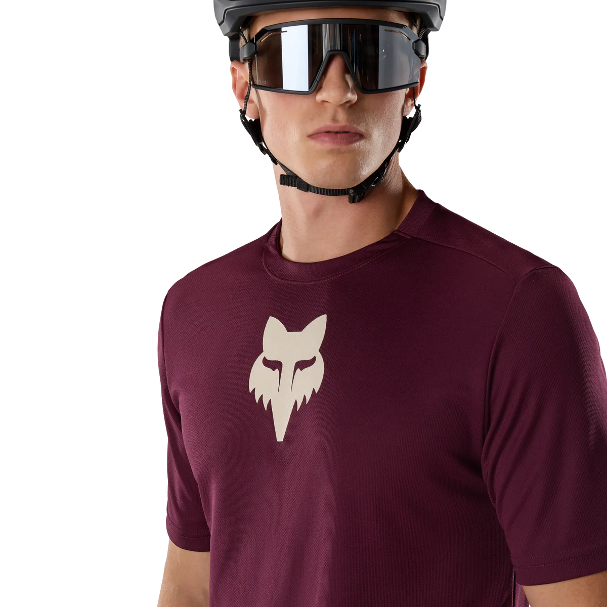 Camisola FOX RANGER FOX HEAD de Manga Curta Bordô