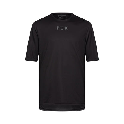 Maillot FOX RANGER WORDMARK Mangas Curtas Preto