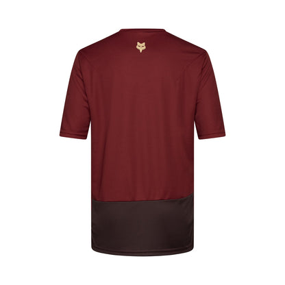 Maillot FOX RANGER WORDMARK Mangas Curtas Bordô