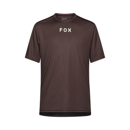 Maillot FOX RANGER WORDMARK Mangas Curtas Castanho