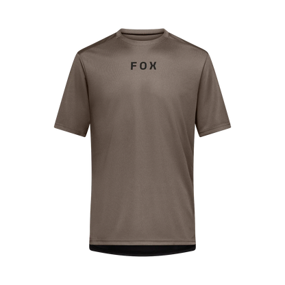 Maillot FOX RANGER WORDMARK Mangas Curtas Castanho Nutmeg