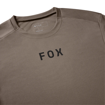 Maillot FOX RANGER WORDMARK Mangas Curtas Castanho Nutmeg
