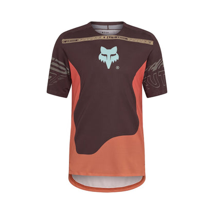 Maillot FOX FLEXAIR ELEVATED Mangas Curtas Castanho/Laranja