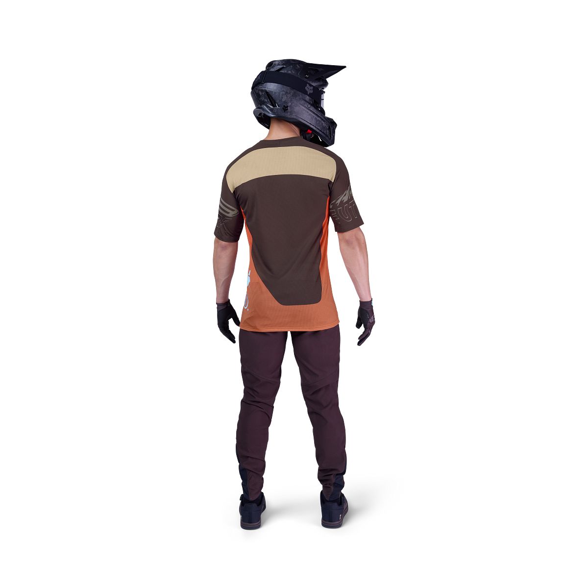 Camisola de manga curta FOX FLEXAIR ELEVATED Castanho/Laranja