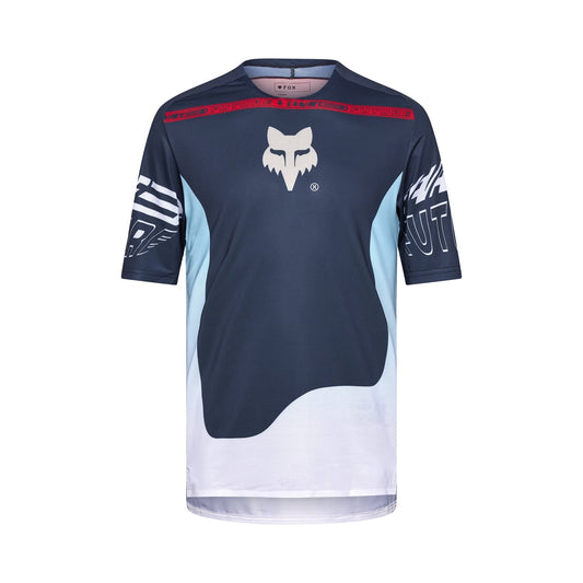 Camisola de manga curta FOX FLEXAIR ELEVATED Preto/Azul 2025