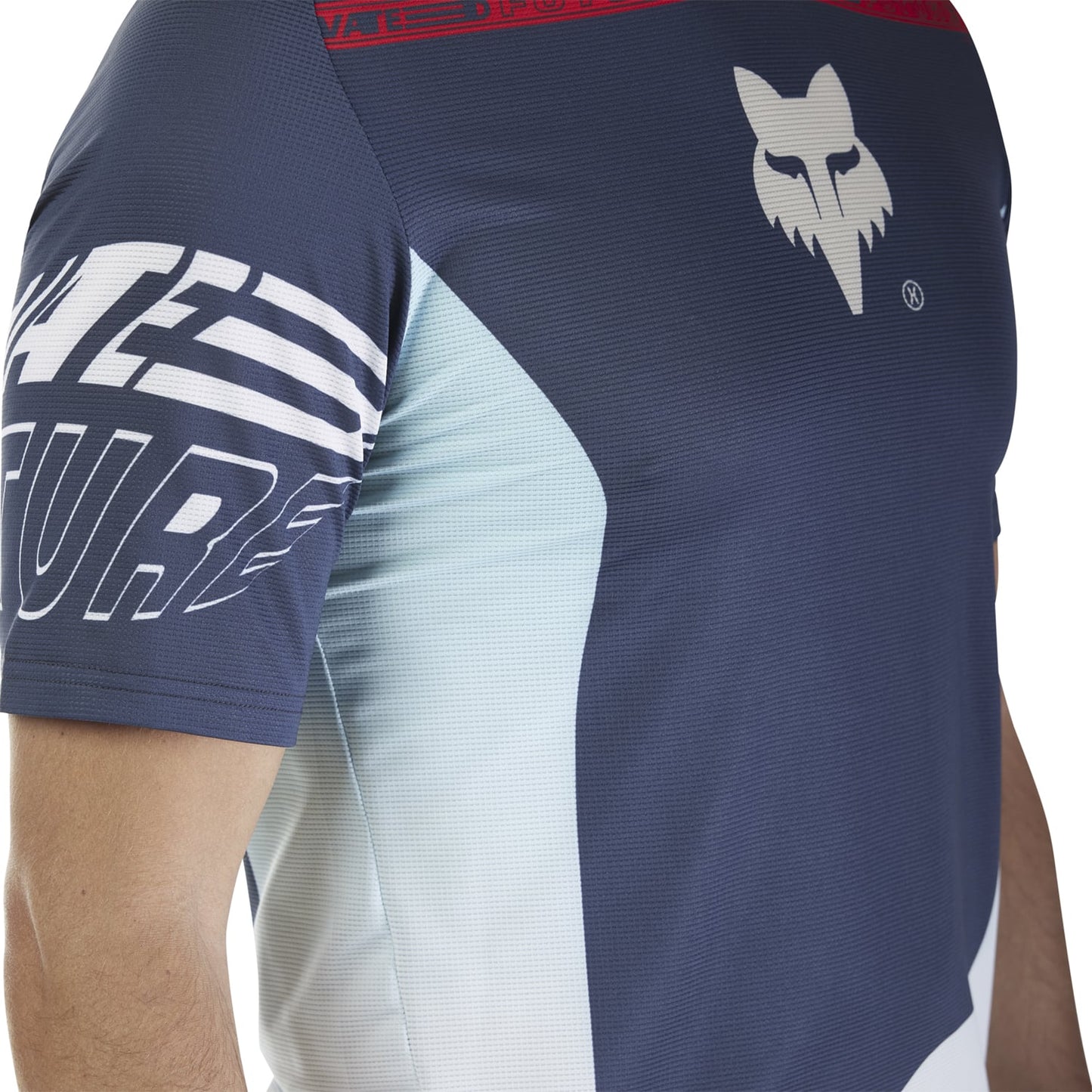 Camisola de manga curta FOX FLEXAIR ELEVATED Preto/Azul 2025