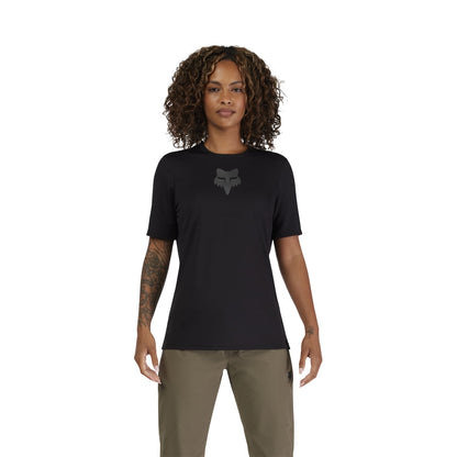 Camisola FOX RANGER HEAD Feminina Mangas Curtas Preta