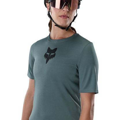 Camisola FOX RANGER HEAD Mulher Manga Curta Verde Salva