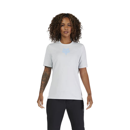 Maillot FOX RANGER HEAD Feminino Mangas Curtas Azul Claro