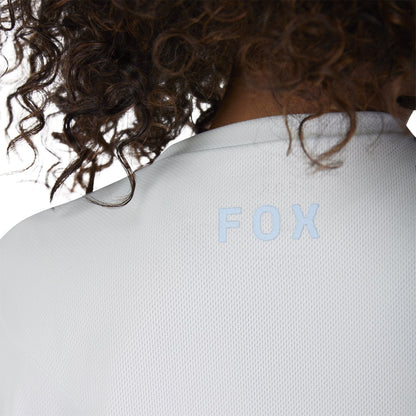 Maillot FOX RANGER HEAD Feminino Mangas Curtas Azul Claro