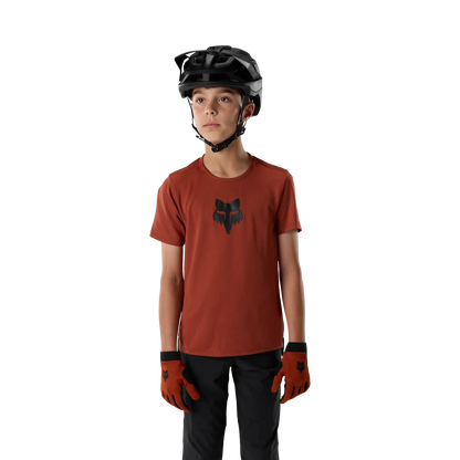 Camisola FOX RANGER HEAD Junior de Manga Curta Acid Scarlet