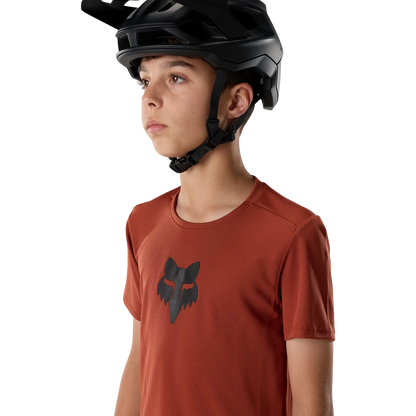 Camisola FOX RANGER HEAD Junior de Manga Curta Acid Scarlet