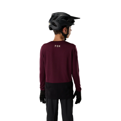 Camisola FOX RANGER FOX HEAD Junior Mangas Compridas Bordô