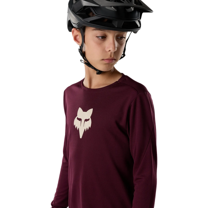 Camisola FOX RANGER FOX HEAD Junior Mangas Compridas Bordô