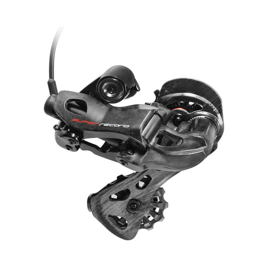 Desviador traseiro CAMPAGNOLO SUPER RECORD EPS 12V – vista do produto sobre fundo branco
