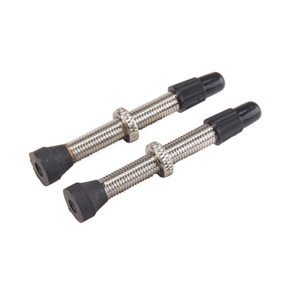 Lote de 2 Válvulas Presta VAR Latão 44 mm Prata Mate