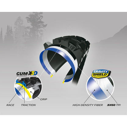 Pneu MICHELIN WILD ENDURO 27.5x2.40 FRONT GUM-X Tubeless Ready Flexível