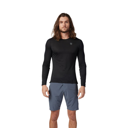 Camisola FOX FLEXAIR ASCENT Mangas Compridas Preto