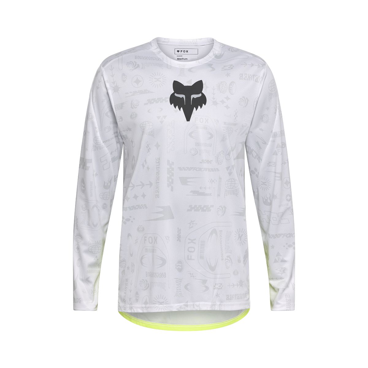 Camisola de manga comprida FOX RANGER LUNAR Branco/Amarelo - Edição especial
