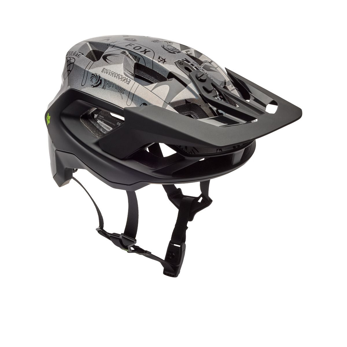 Capacete de BTT FOX SPEEDFRAME PRO LUNAR Preto/Cinza - Edição especial
