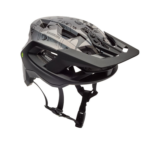 Capacete de BTT FOX SPEEDFRAME PRO LUNAR Preto/Cinza - Edição especial