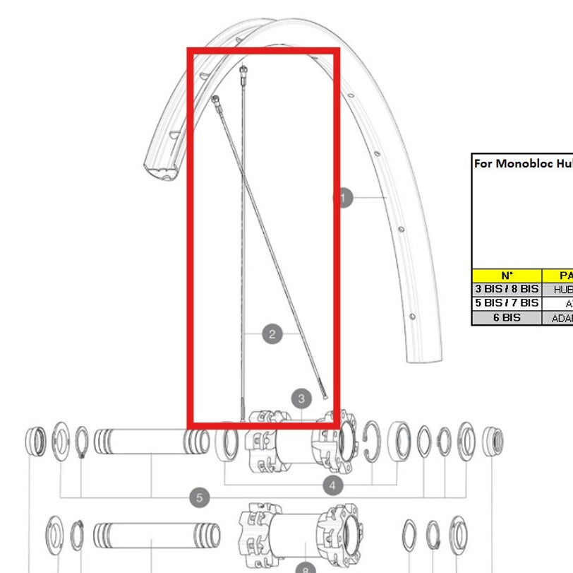 KIT DE 12 RAIOS DIANTEIROS/TRASEIROS MAVIC CROSSONE/CROSSMAX/XA 27,5" 278MM