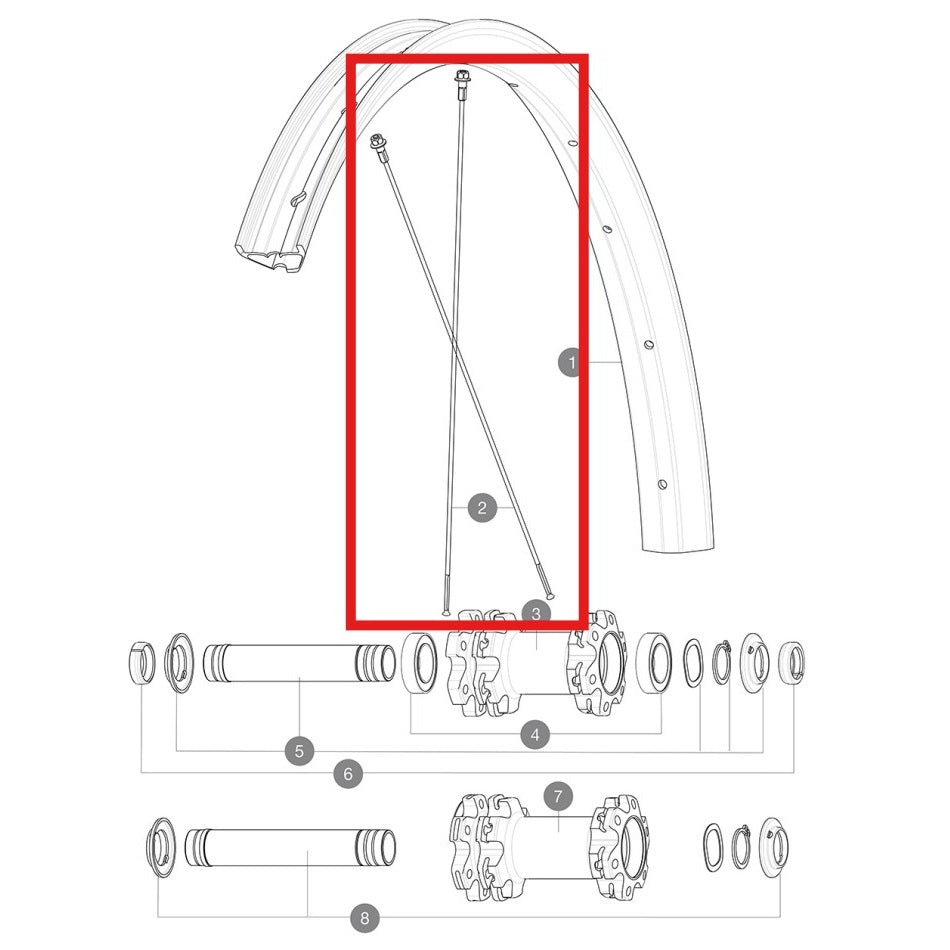 KIT DE 12 RAIOS TRASEIROS MAVIC CROSSONE/CROSSRIDE FTSX/CROSSMAX/XA 27,5" 276MM