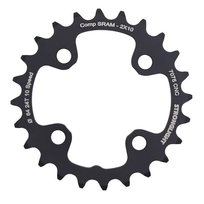 Prato Interior STRONGLIGHT ALU 7075 10V Duplo 4 Furos 64 mm