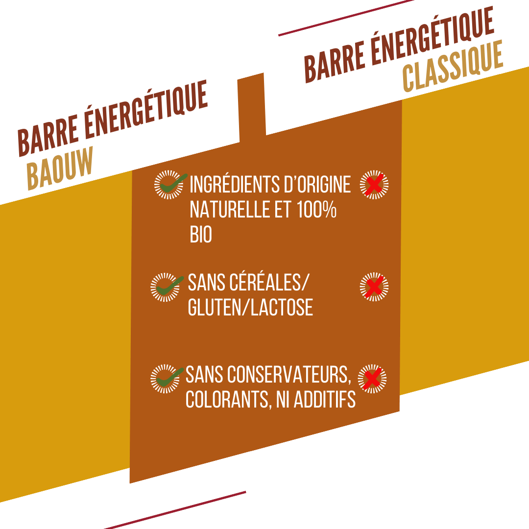 BAOUW ORGANIC EXTRA Barra energética de manga e caju (50g)